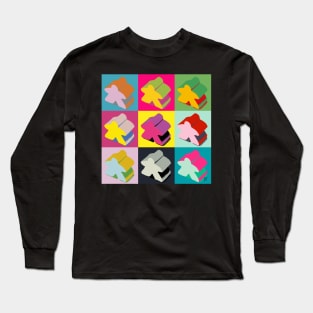 Pop Art Meeple Long Sleeve T-Shirt